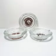 Three MGM Grand Hotel Las Vegas Glass Ashtrays
