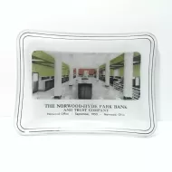 Norwood Hyde Park Bank and Trust Ohio Glass Ashtray