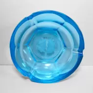 Wedding Day Blue Glass Vintage Novelty Ashtray