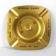 Spring Dairy Vintage Salesman Sample 600 Metal Ashtray