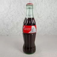 1991 Seasons Greetings 8 oz Full Coke Classic Bottle