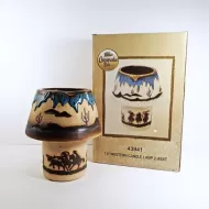 Cowboys Two Piece Ceramic Tealight Candle Lamp
