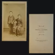 Antique CDV Carte De Visite of Two Boys Findlay Ohio