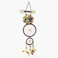 Buffalo Imprinted on a Rock Dream Catcher