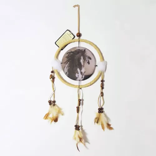 Wild Spotted Horse Feathers in Mane Dreamcatcher