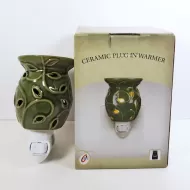 Green Ivy Ceramic Plug In Scented Tart Warmer