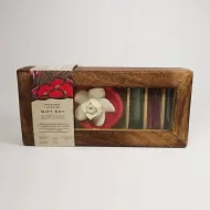 Incense Gift Set with Ash Catcher and Sticks in Wood Box