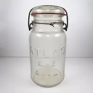 Hazel Atlas E-Z Seal Quart Jar with Wire Bail Closure