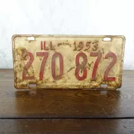 1953 Illinois Automobile License Plate 270872
