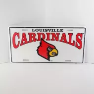Louisville Cardinals U of L License Plate Sign on White