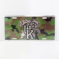 University of Kentucky Camouflage License Plate Sign
