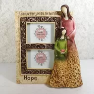 HOPE inspirational Easel Picture Frame (2) 3x3 Photos