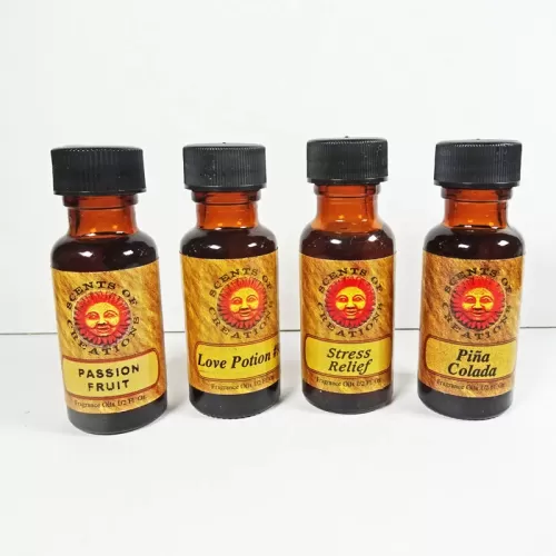 L2 Scented Fragrance Oils in 4 half oz Amber Bottles