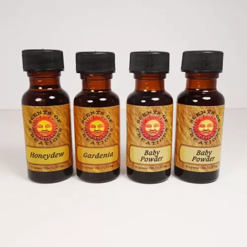 L9 Scented Fragrance Oils in 4 half oz Amber Bottles