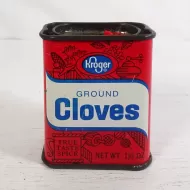 Kroger Ground Cloves True Taste Vintage Metal Spice Tin