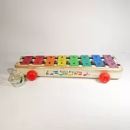 Fisher Price Musical Xylophone Vintage Pull Toy 870