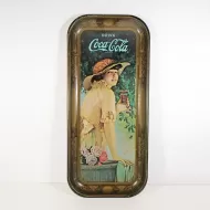 World War One Girl Coca Cola Vintage Metal Tray
