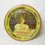 Hilda Clark Round Metal Coke Tray Louisville Kentucky