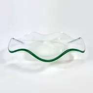 Electric and Candle Warmer 3-1/2 in. Wavy Glass Bowl